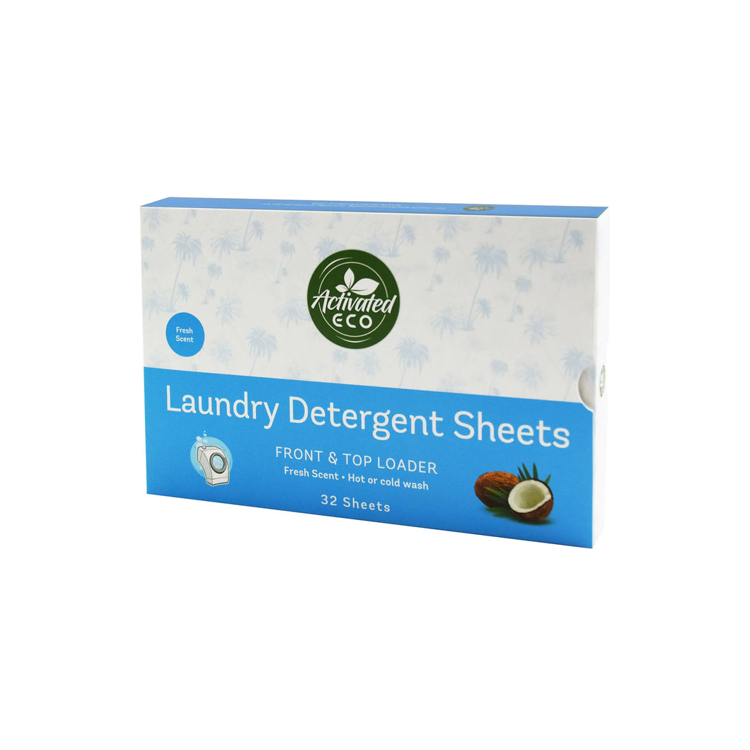 Activated Eco Laundry Detergent Sheets 32 pack Fresh Scent